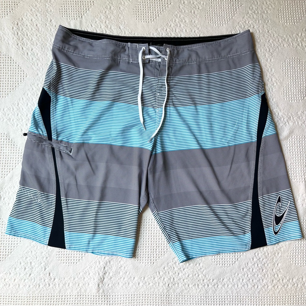ONeill Boardshorts Swim Trunks Mens 42 Blue Superfreak Drawstring Surf Beach